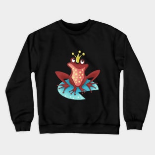 the friendly frog king Crewneck Sweatshirt